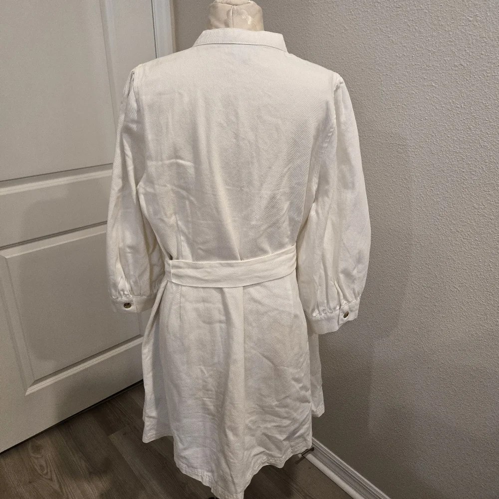 Who What Wear Puff Sleeve Cotton Denim Dress Size XXL - Picture 8 of 10